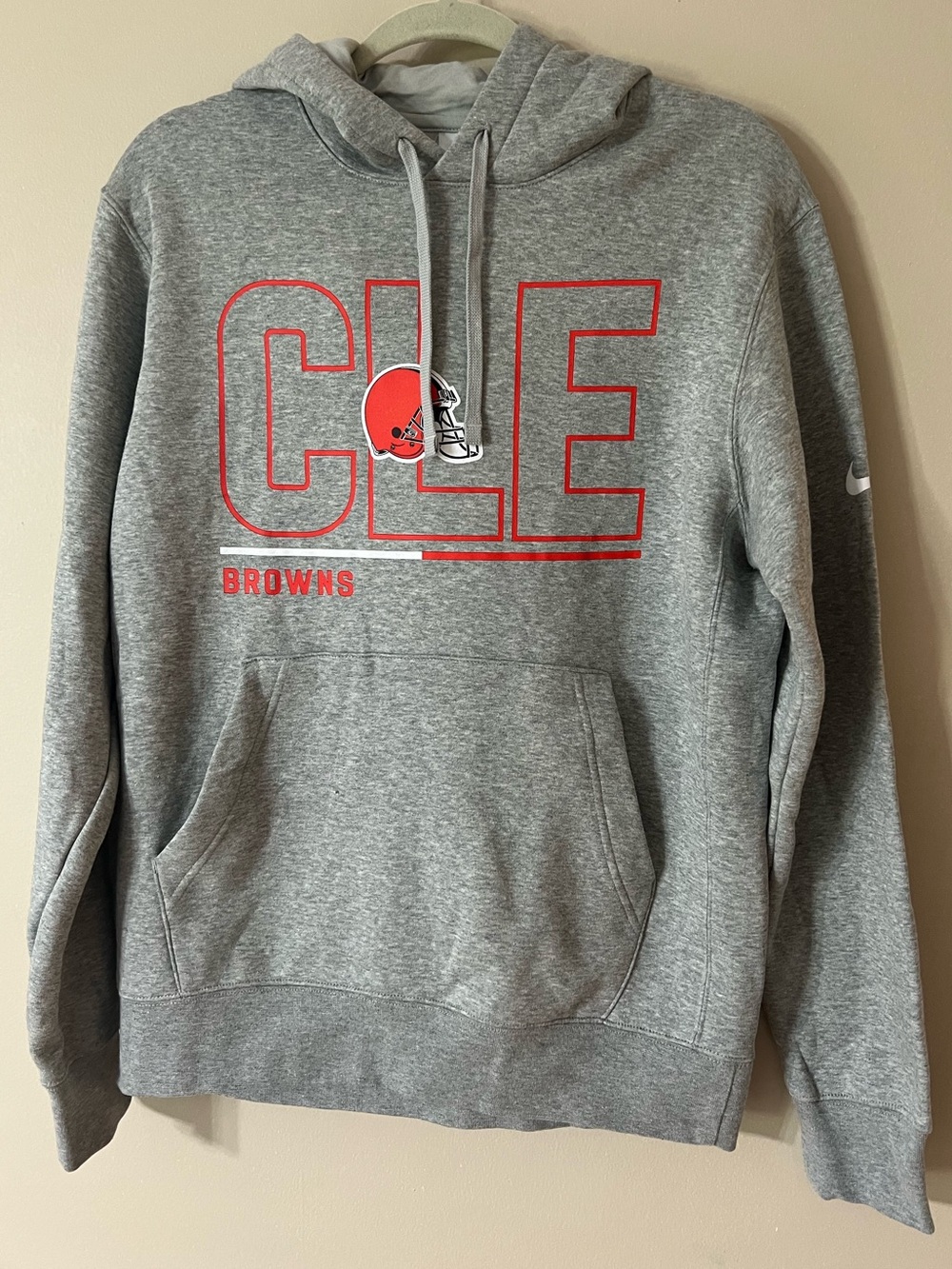 Nike Heathered Gray Cleveland Browns City Code Club Fleece Pullover Hoodie NFL